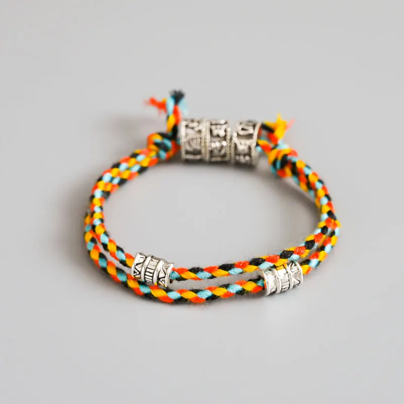 Тибетские буддистские браслеты из сплава с бусинами пара мантра шестью словами