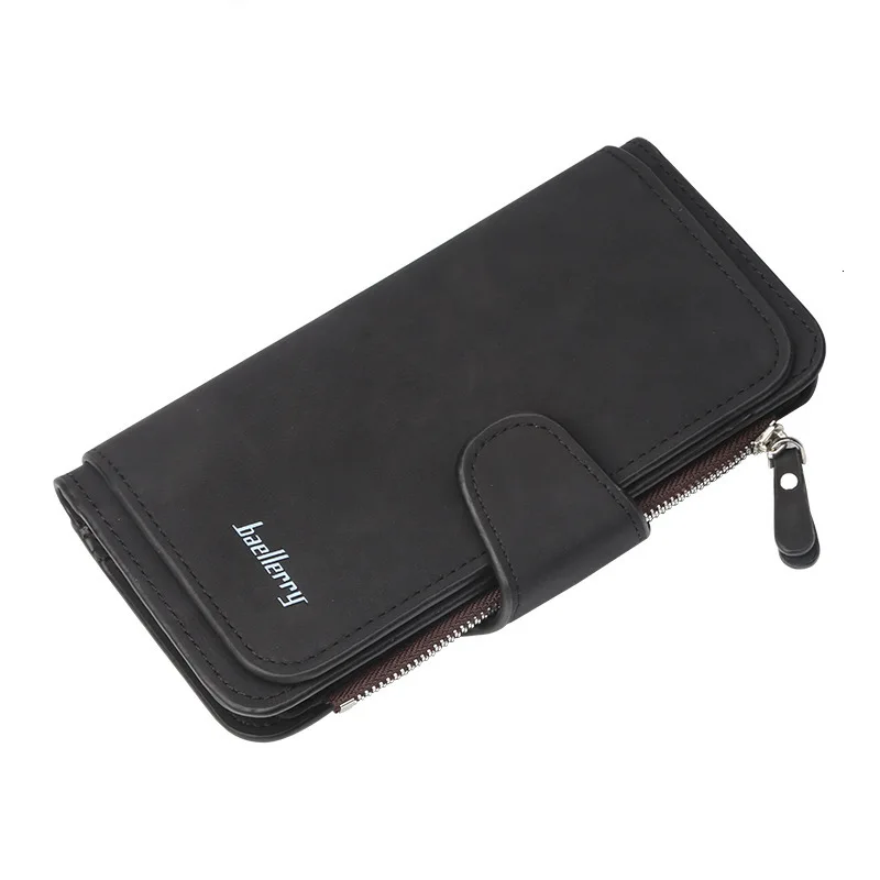 Black Распродажа, кожаные женские кошельки, Длинный мягкий кошелек на молнии, роскошный держатель для карт, большой вместительный кошелек, женские повседневные Кошельки для монет, Cartera Mujer - Цвет: Black