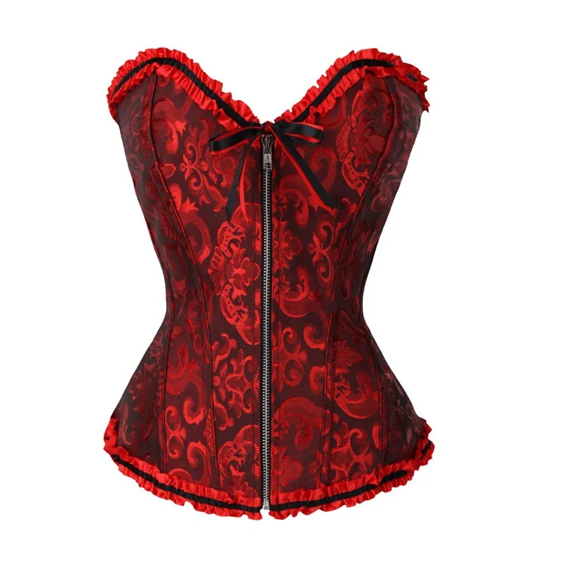 

2021 Summer Palace Corset Comfortable Lace Zipper Fashion Corset Bridal Wedding Corset