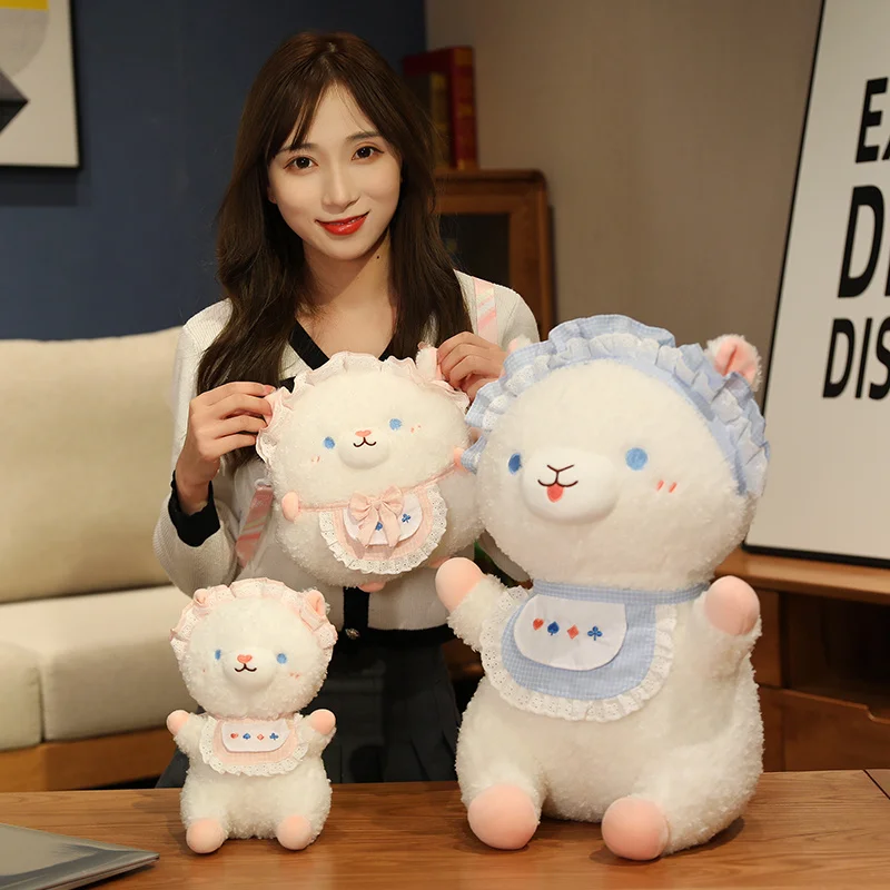 

23-45cm Stuffed Soft Lovely Alpaca Plush Toys Bag Creative Cute Animals Pillow Doll For Girls Kids Nice New Year Gifts Decor