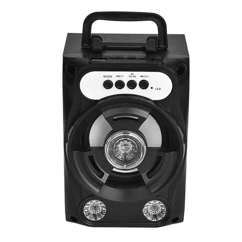 Беспроводная Bluetooth колонка с цветными светодиодными лампами портативная уличная