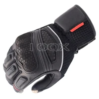 genuine leather protective motorcycle carbon gear touch screen gloves phone black motocross motorbike gloves