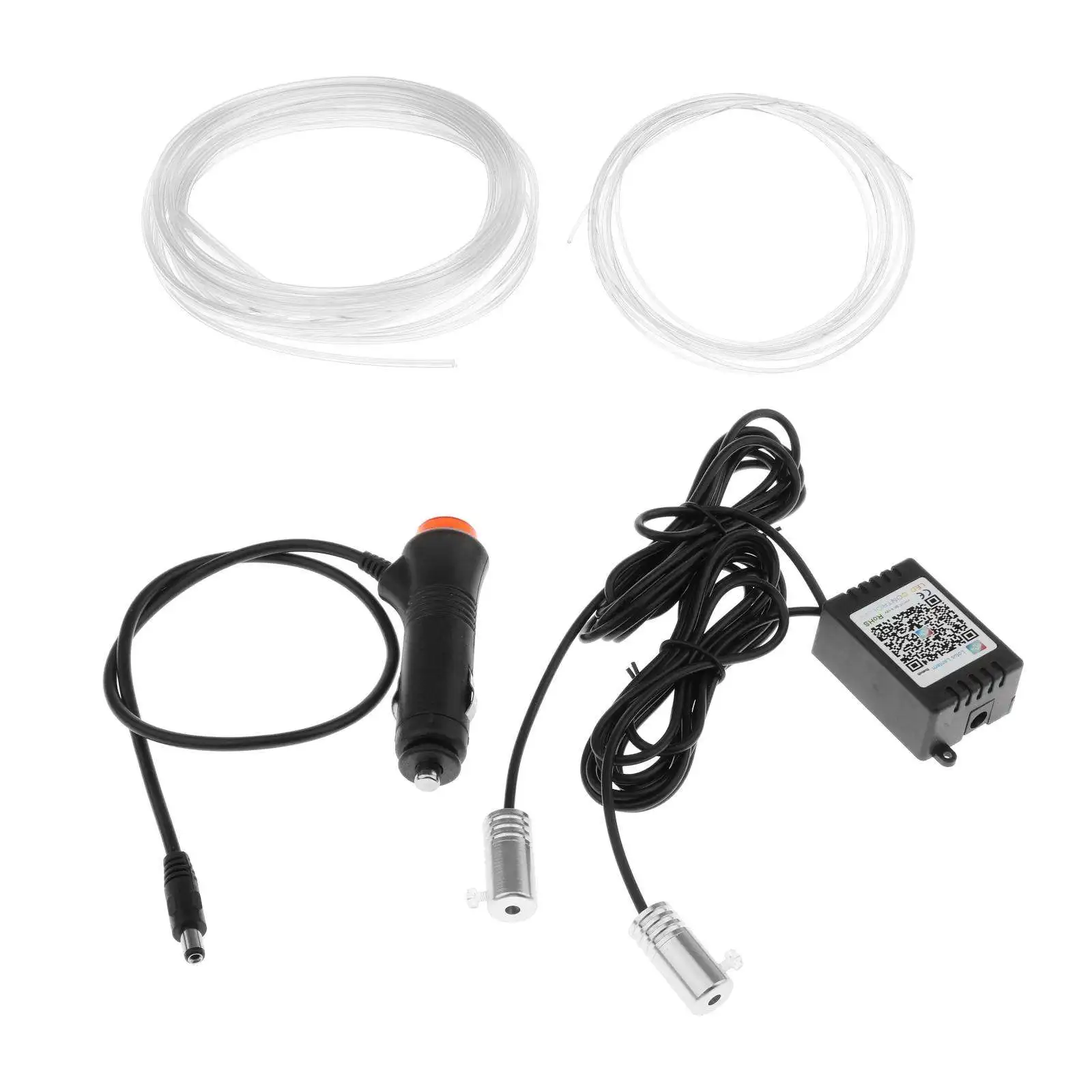 

RGB LED Car Interior Fiber Optic Neon EL Atmosphere Light Strip Wire Lamp Cigarette Lighter Optic Fiber Auto Night Lights