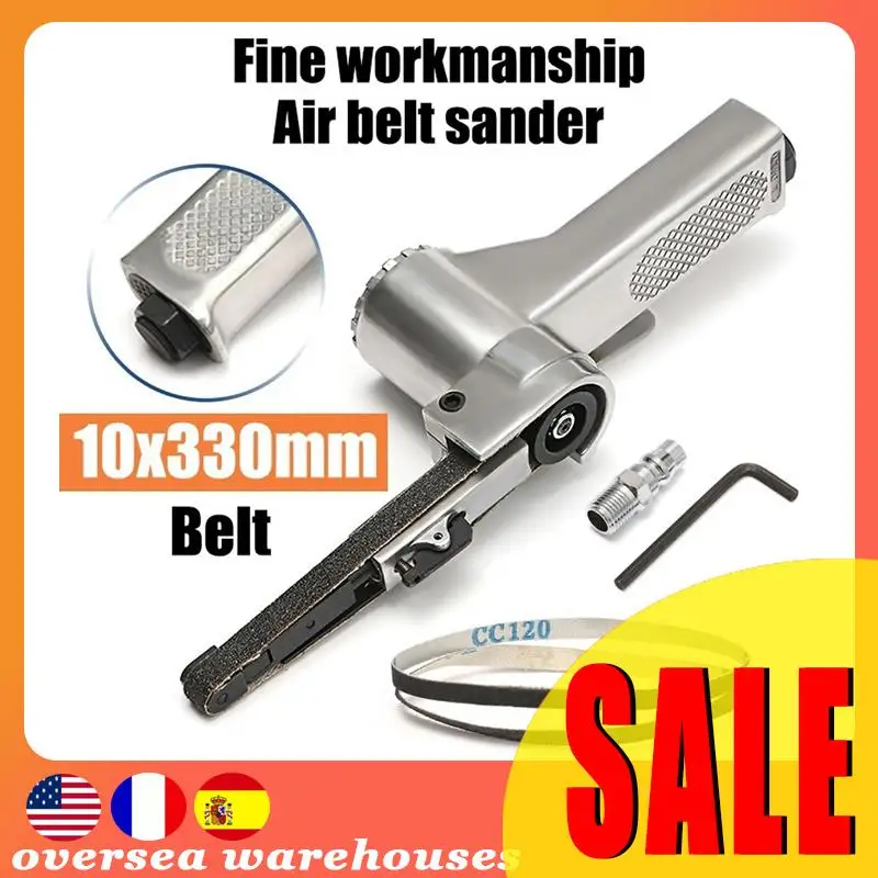 

3/8Inch Pneumatic Sanders Tool Belt air Machine 10*330mm Air Belt Sander Grinding Machine for Air Compressor Sanding with 2 Belt