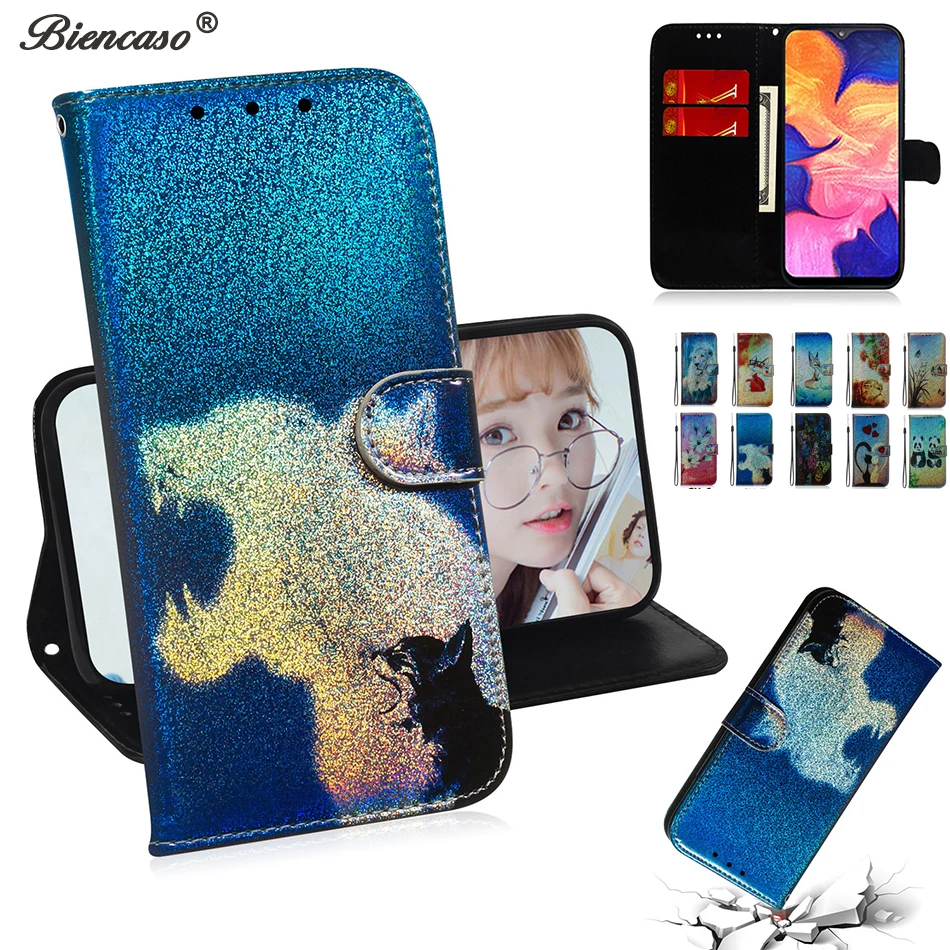 Кошелек с градиентом Крышка для samsung Galaxy Note 10 S10e S10 S9 S8 плюс S7 J4 J6 J3 2017 A6 A9 2018 A7 A70 A80 A90