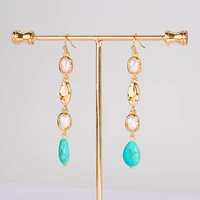 personality geometric gold dangle earrings long pearl earrings for lady vintage earrings women zinc alloy simulated pearl