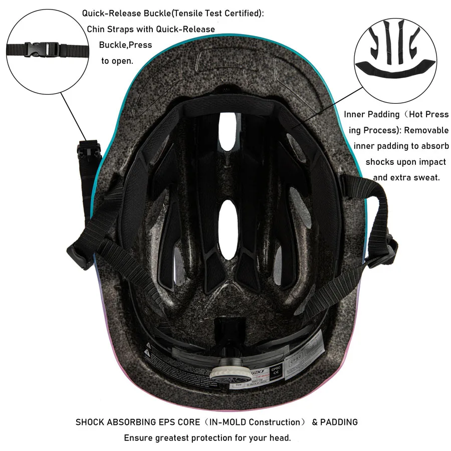 

EXCLUSKY New Cycling Helmet Safety Helmet for Mountain or Road Cycling Outdoor Sport Cycling Helmet Casco MTB Helmet BIke