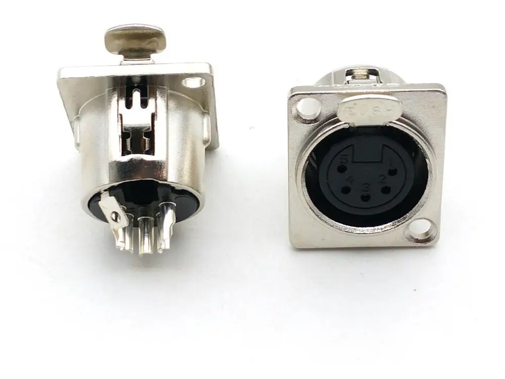 20 шт. 5 pin гнездовой разъем XLR монтажный штекер панели адаптера|connector panel|connector