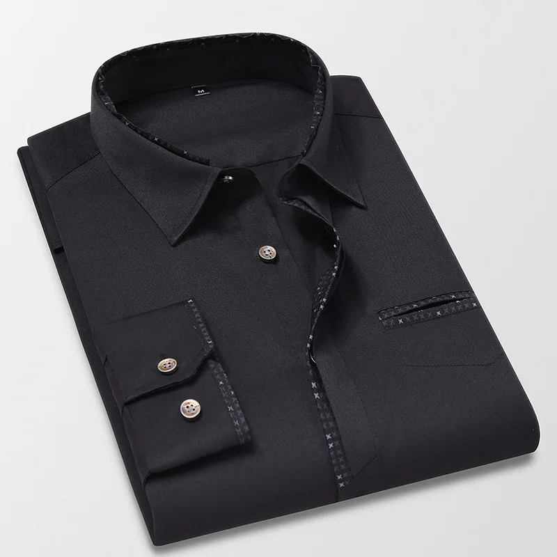 

Мужская деловая рубашка с длинным рукавом, приталенная брендовая деловая Классическая рубашка с цветочным принтом, лето 2019