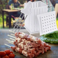36 holes meat skewer kebab maker box machine grill barbecue stringer skewer kitchen bbq tools outdoor camping bbq gadget
