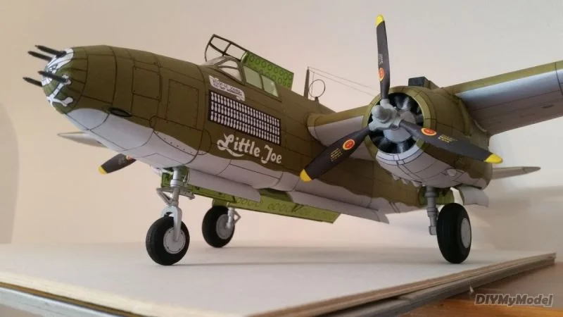 DIYMyModeI-A-20 americano, havoc ligero de bombardero, bricolaje, artesanal, KIT de modelo de papel hecho a mano, rompecabezas de juguete, accesorios de pel&iacute;cula-4