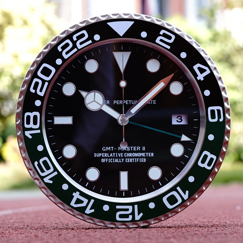 Роскошные брендовые дизайнерские металлические художественные часы светящиеся