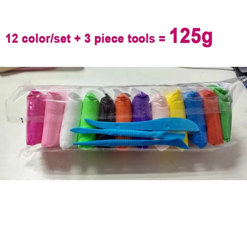 2/4/8/12 Цвет супер светильник мягкой глины DIY Развивающие игрушки сохнущая на