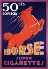 Винтажная металлическая Оловянная табличка с постером на стену в виде лошадиных сигарет 1933