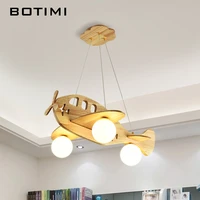 botimi 220v led wooden rings pendant lights for dining hotel hall suspension lamp foyer kitchen hanging home deco lighting