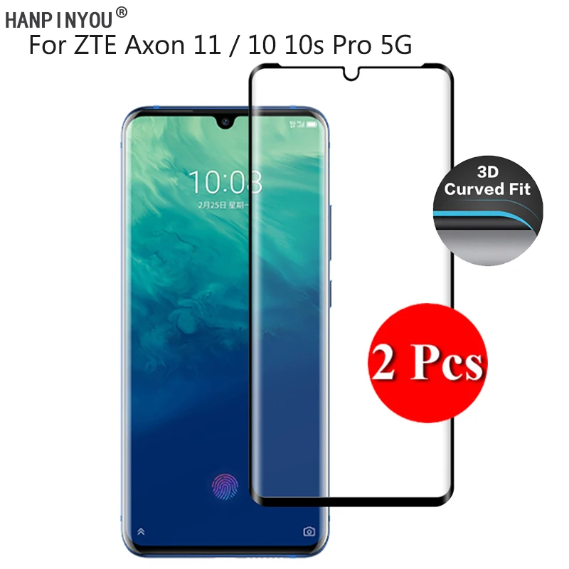 2 шт. для ZTE Axon 11 10 10s Pro 10Pro 5G 9H ультратонкая 3D изогнутая полная защита экрана