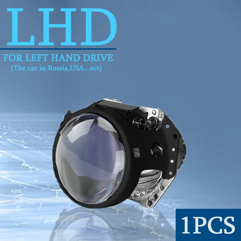 1pcs LHD Hand Driver DERI 2 шт. 3,0 дюймов би-ксенон Hid объектив проектора синяя пленка для Hella 5 fit D1S D2 D3 D4 лампы ксеноновые фары для мотоцикла - Цвет: 1pcs LHD Hand Driver