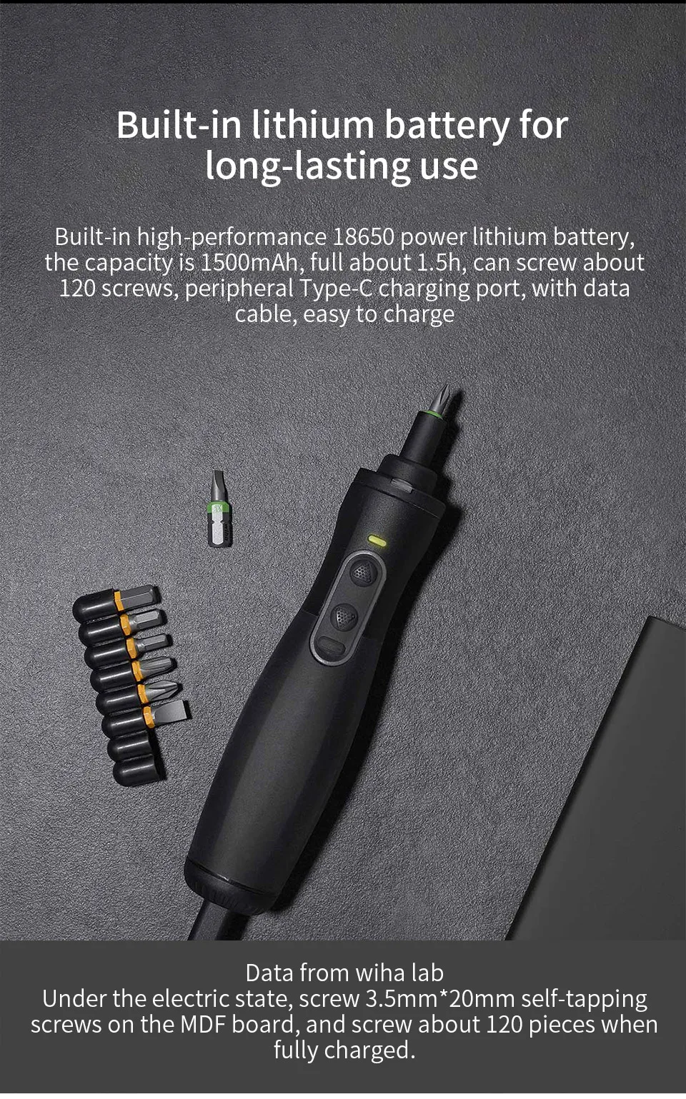 Xiaomi mijia Wiha Zu Hause 4129 Электрическая отвертка с 8 Хорошо подобранными партиями многоцелевой набор электрических отверток