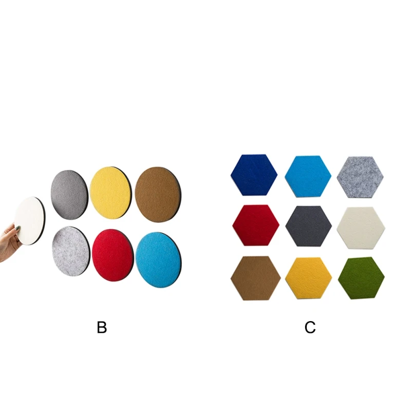 2/6 шт круглой формы с шестигранной головкой самоклеющиеся войлочные Pin доска