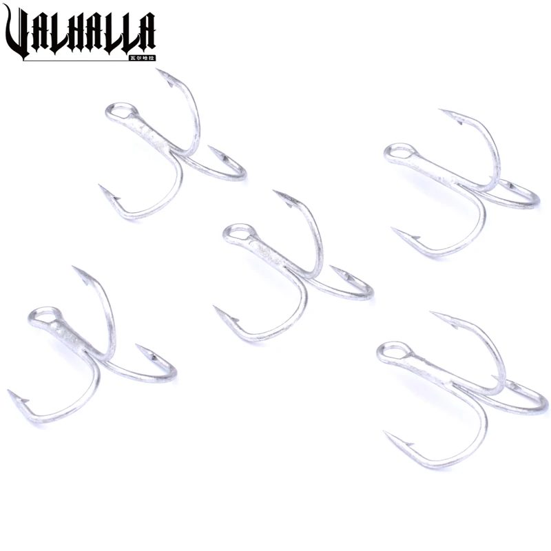 Рыболовные крючки VALHALLA 500 шт./лот тройные Крючки из высокоуглеродистой стали