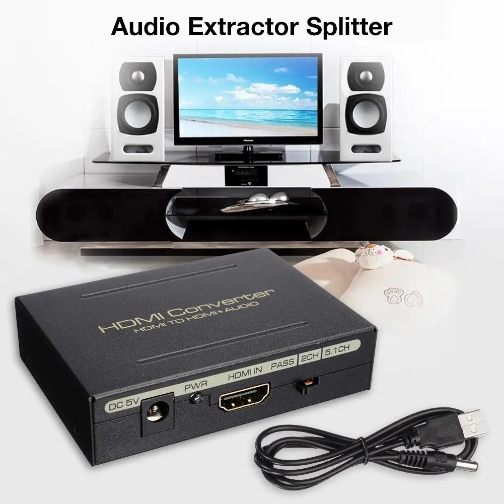 Аудио L/R SPDIF аудио сплиттер 4k HD ТВ волокно 5 1 красный белый экстрактор конвертер