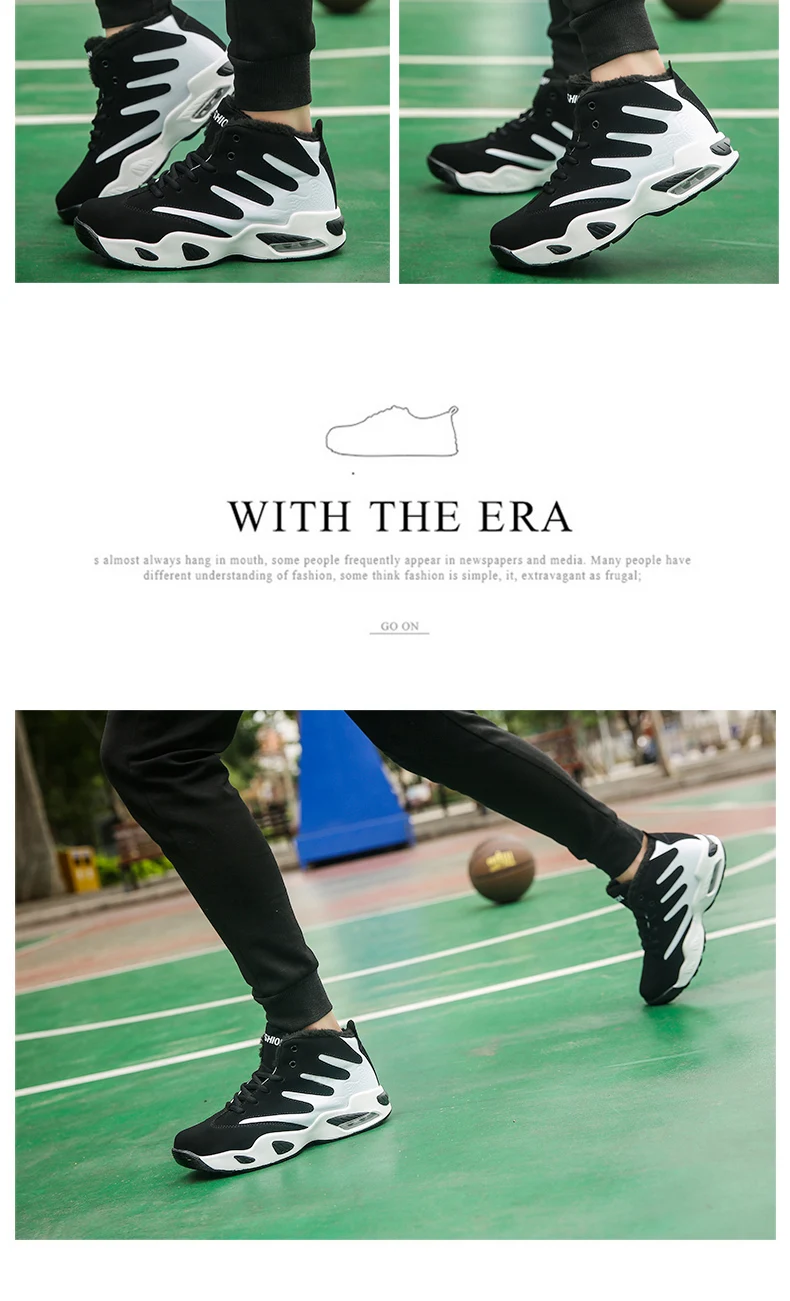 Shoes Men Sneakers Plush Warm Snow Boots Men Boots Fashion Hip Hop Shoes Men Sneakers Casual Shoes tenis masculino adulto AODLEE