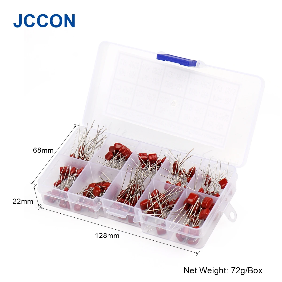 

150Pcs 15Values CBB Metallized Polypropylene Film Capacitor Set 10nf 100V 470NF 63V 100NF 220NF 47NF Assortment Box Kit