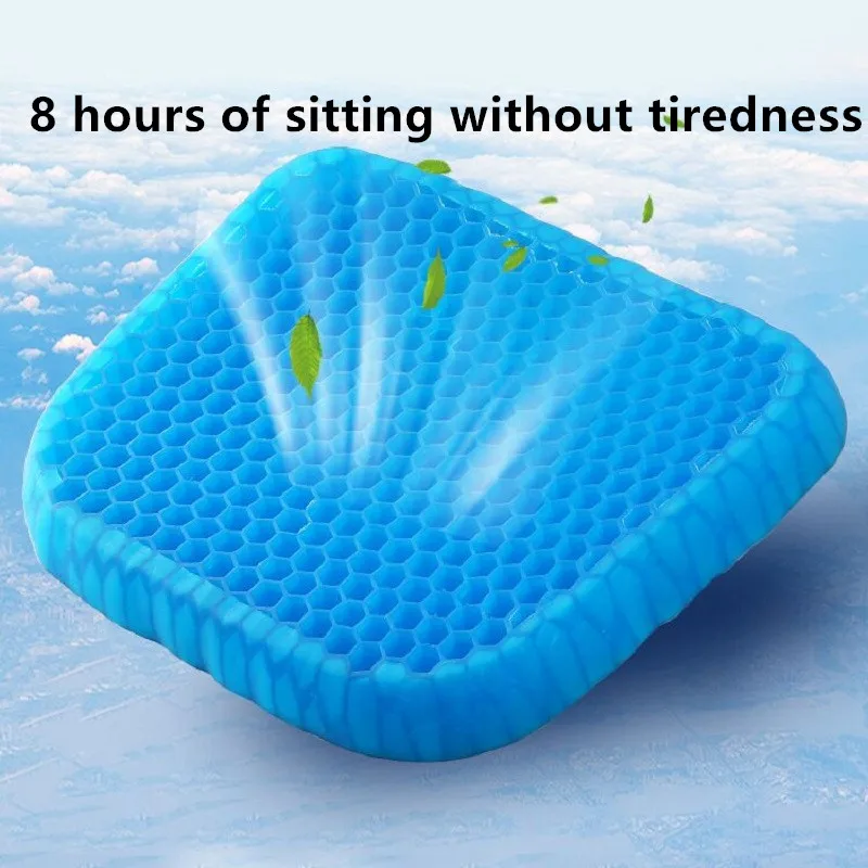 

Гелевая подушка сиденья-фиолетовая Улучшенная двойная Нескользящая подушка сиденья для автомобильного или офисного кресла, Sciatica и облегче...