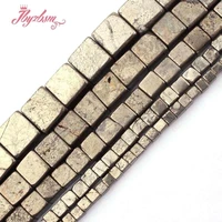 46810mm natural pyrite square cube loose natural stone beads for diy woman jewelry making gift necklace bracelet strand 15
