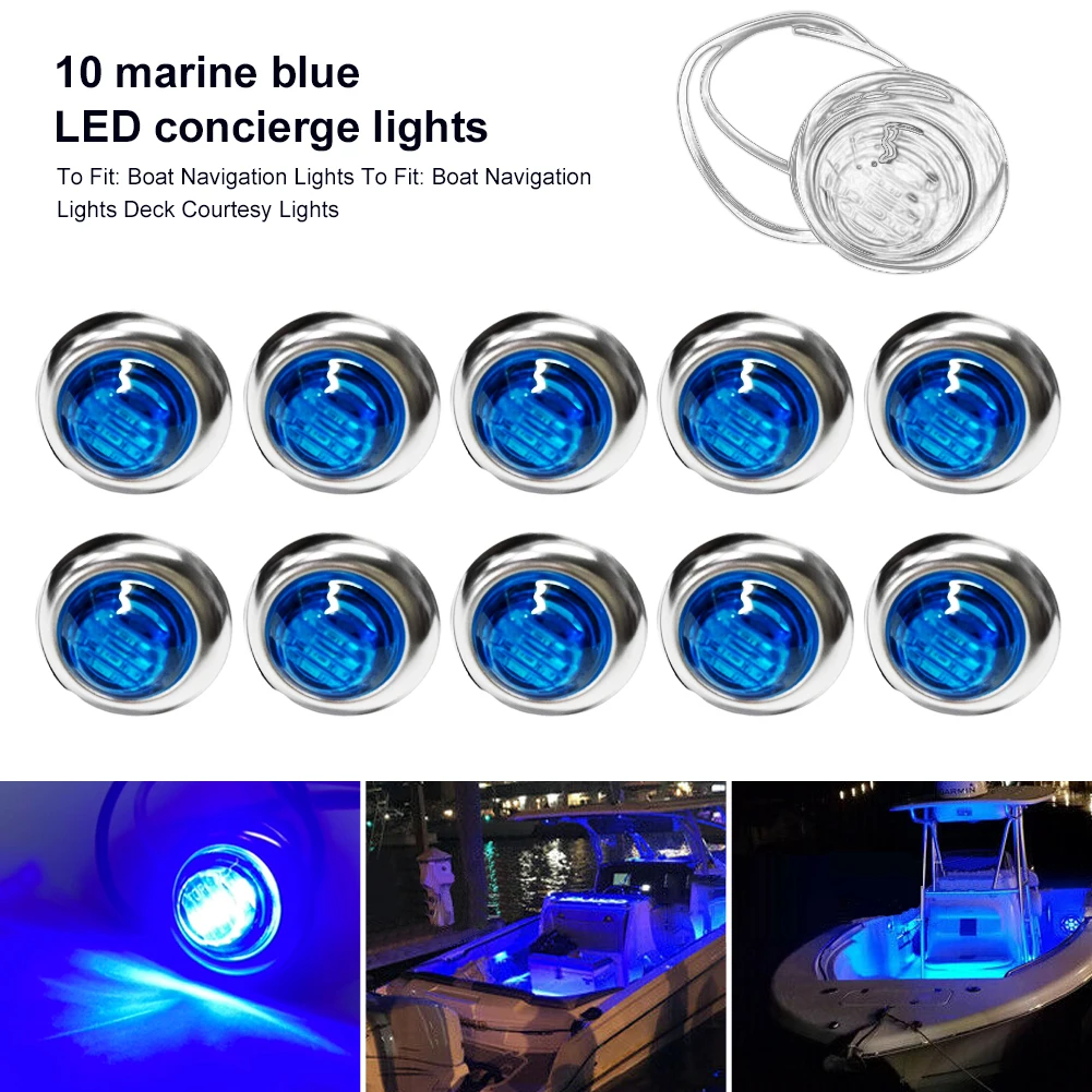 10pcs Waterproof Side Marker Indicators LED 12V Bullet Lamp Mini Light 3/4