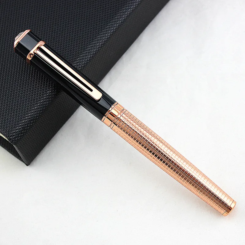 Перьевая ручка золотого цвета роскошная ромбовидная розовая серебристого