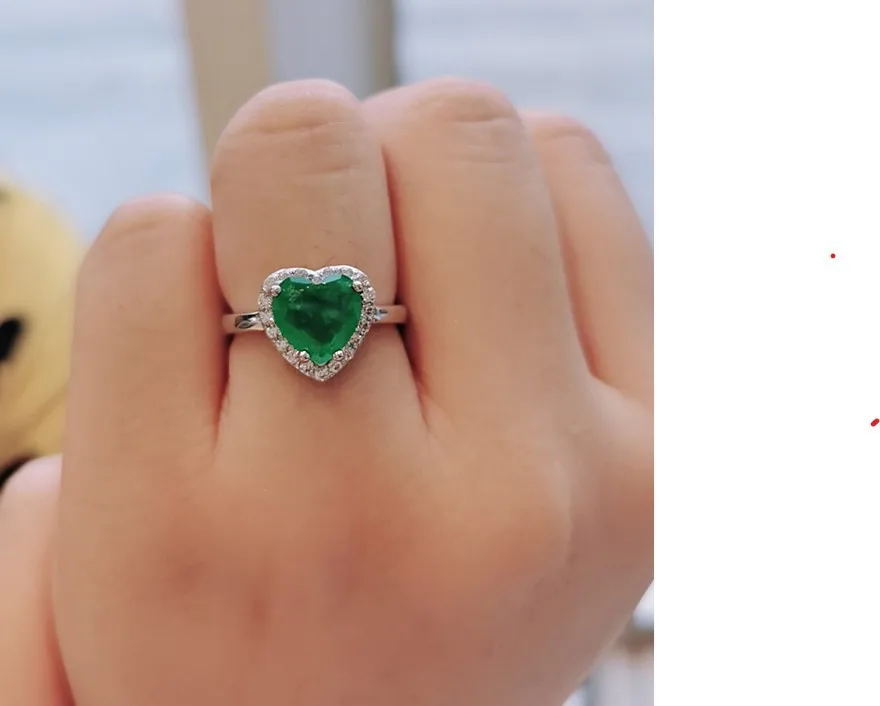 

Jellystory trendy silver 925 jewelry set heart shaped earrings necklace ring for women wedding party gofts wholesale 2021