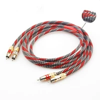 pair high quality 4n ofc silver plated hifi rca audio cable