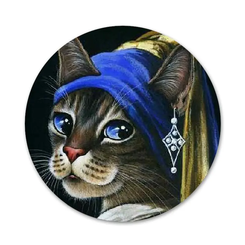 Значки 58 мм с изображением знаменитого оранжевого кота значки украшения броши