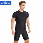 Мужская черная рубашка с коротким рукавом, быстросохнущая одежда для серфинга