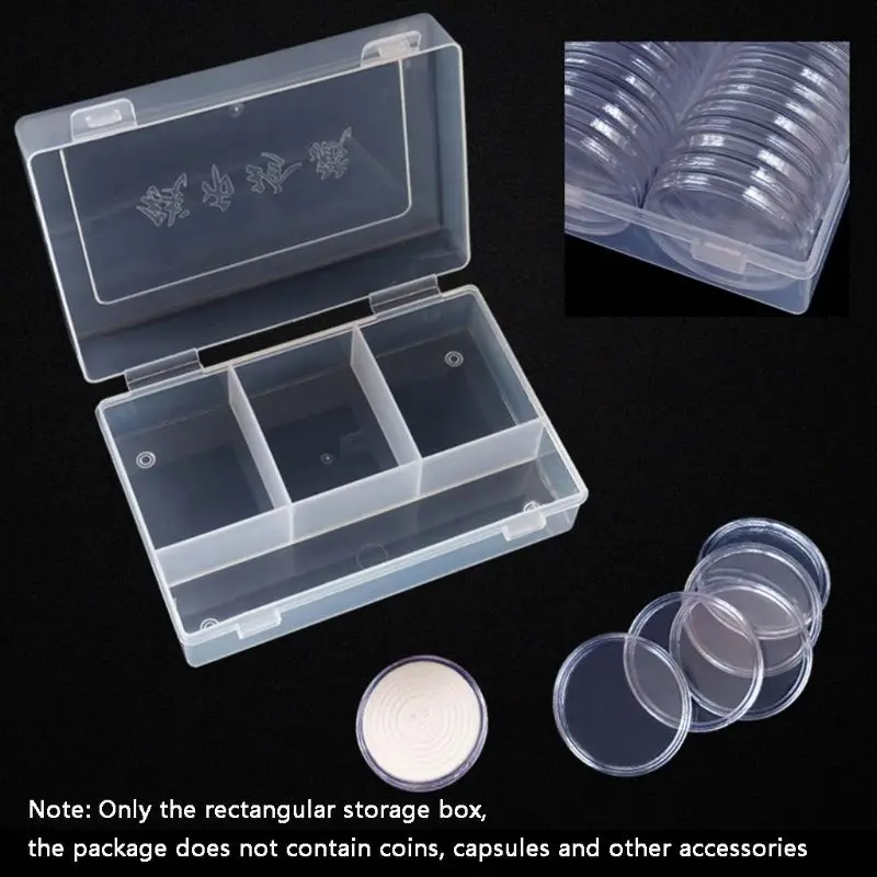 

Clear Plastic Storage Box Display Collection Case Protector Organizer
