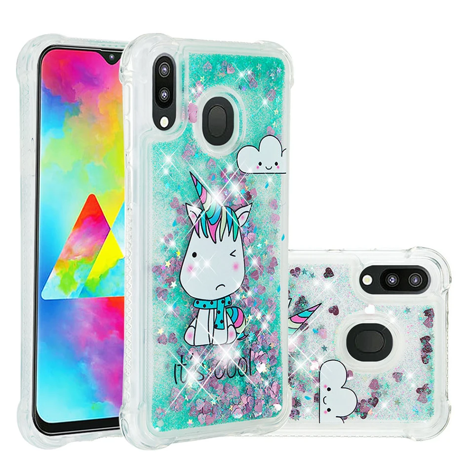 Блестящий чехол с динамическим зыбучим песком для Samsung Galaxy A51 A71 M30S M20 M10 A10 S20 Ultra S10E