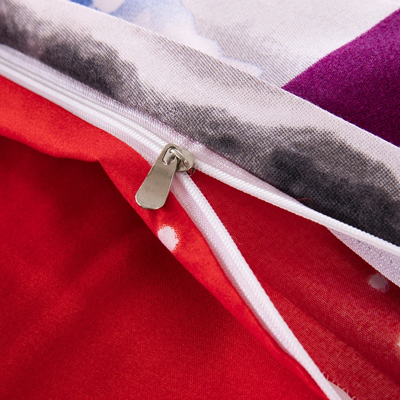 

2020 Christmas Bedding Set Kids Gift Bed Duvet Cover Set Santa Claus Comforter Quilt Cover Pillowcase Red US King Bed Cover Set