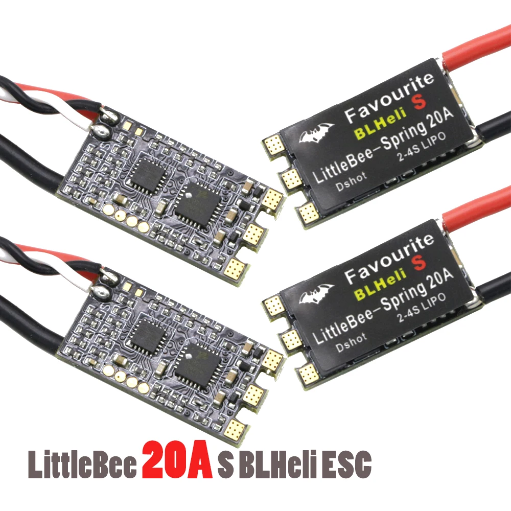 

LittleBee Favourite Spring 20A 2-4S BLHelis Speed Controller Oneshot125 Oneshot42 Multshot For FPV Quadcopter Multicopter DIY