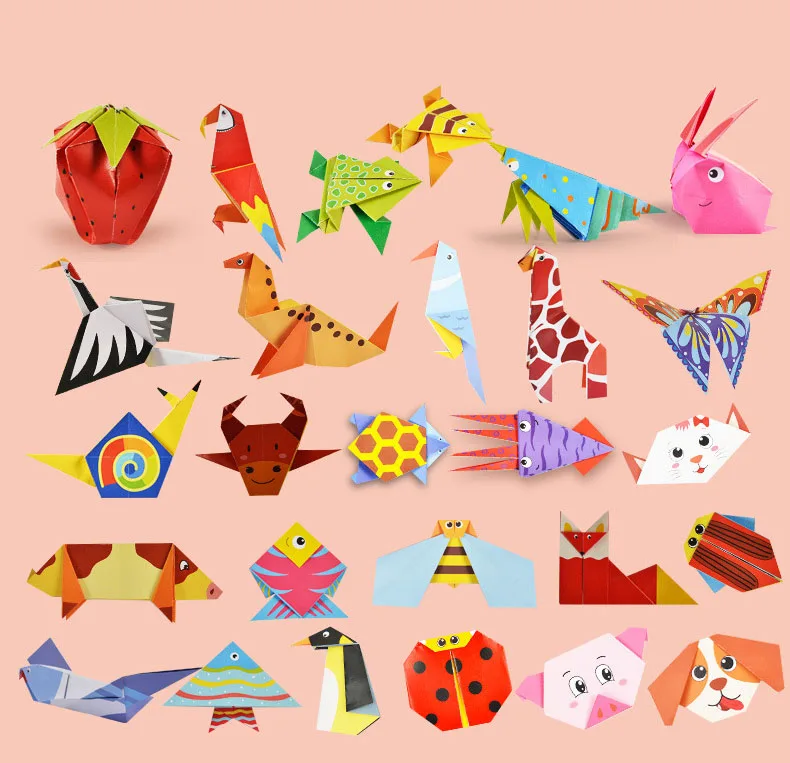 27 видов квадратная бумага для оригами детская двухсторонняя цветная Складная