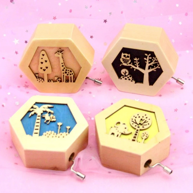 Музыкальная шкатулка рождественский подарок антикварная резная деревянная