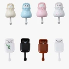 Декоративные крючки в виде мультяшного кота, медведя, держатель для ключей, настенная клейкая вешалка для одежды вешалка для шляп, органайзер для всякой всячины, Бесплатная Пробивка крючков, Новинка