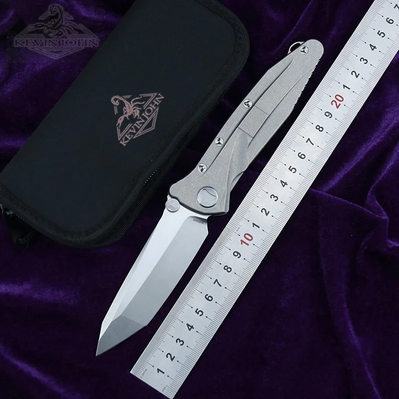 Kevin John Delta складной нож S35VN лезвие titanium ручка Отдых Охота Выживание Карманный