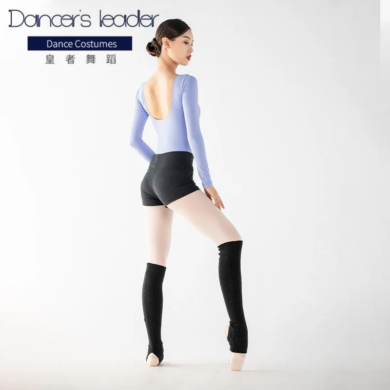 Балетное трико для женщин купальный костюм с длинным рукавом однотонный