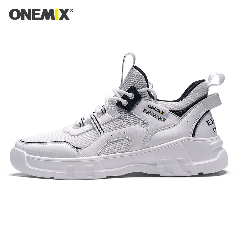 ONEMIX, Новое поступление, ретро кроссовки для бега, мужские кроссовки, спортивная обувь для спортзала, уличные тренировочные туфли, мужская обувь,, баскетбольные кроссовки - Цвет: white