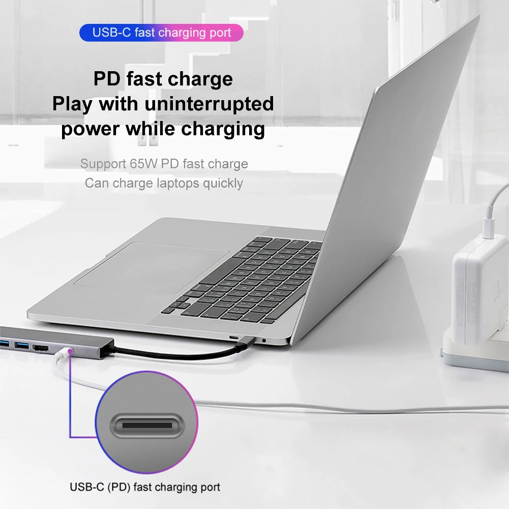 5 в 1 концентратор USB Type C HDMI-совместимый мультипортовый адаптер с выходом 3 0 2 RJ45