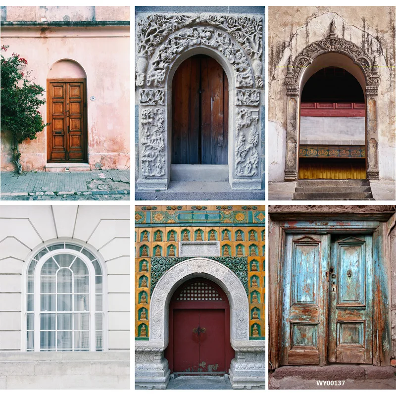 

ZHISUXI Vinyl Custom Photography Backdrops Prop Classical Wooden doors Theme Photography Background GD20518 -41