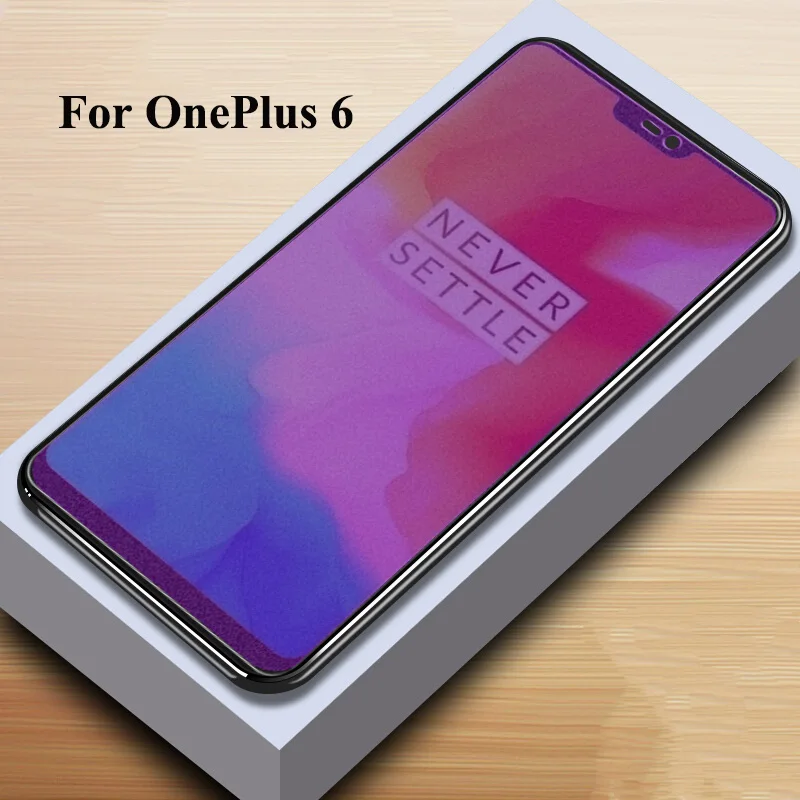 OnePlus 6 Blue Matte UVR полное покрытие матовое стекло для Oneplus 7 5T 6 6T закаленное стекло без отпечатков пальцев Защита экрана One Plus 7 5 6T матовая пленка - Цвет: OnePlus 6 Blue Matte