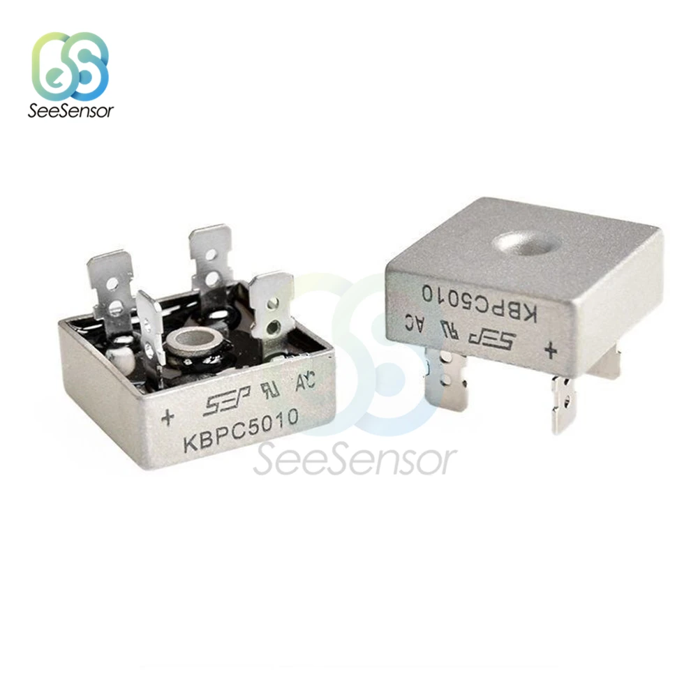 2 шт./лот KBPC5010 Single-фазы диодный мост выпрямителя 50A 1000V KBPC 5010 силовой выпрямительный диод электронные Компоненты