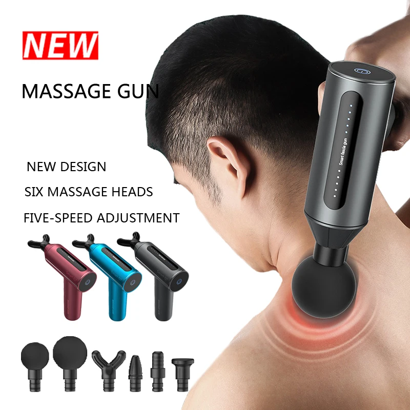 Массажный пистолет массажер для глубоких мышц от боли в мышцах тела упражнений